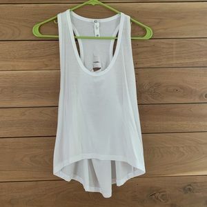 White athletic tank top
